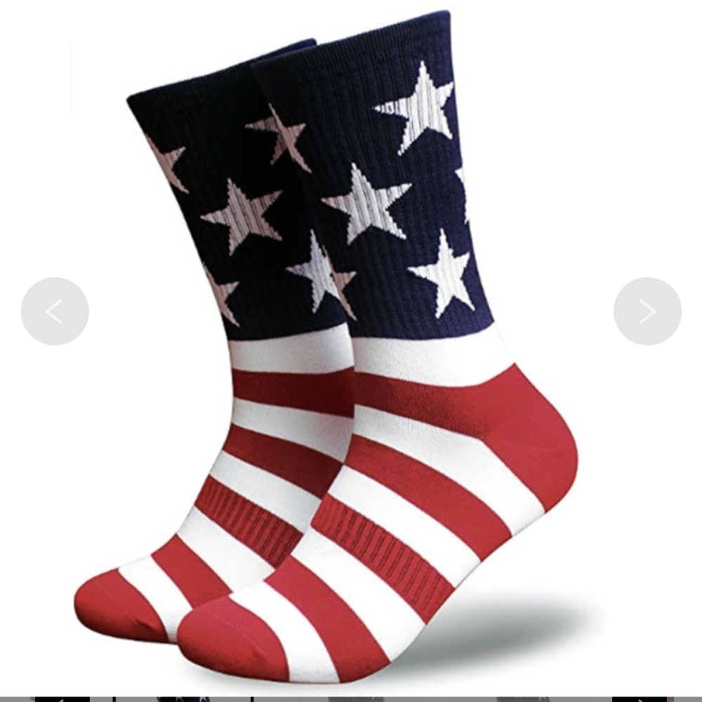 2 Pair Patriotic Stars & Stripes Socks